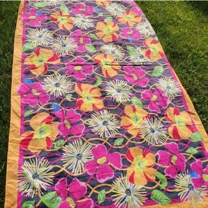 Vera Bradley Large Floral Scarf Sarong ~ Retired Jazzy Blooms ~Bright & Colorful